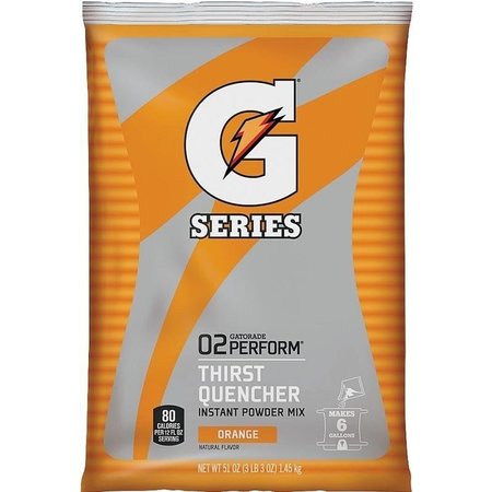 GATORADE 0 Thirst Quencher Instant Powder Sports Drink Mix, Powder, Orange Flavor, 51 oz Pack 3968